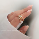آنلاین انگشتر گره جواهری ژوپینگ | انگشتر زنانه | Knot Ring | Dorchida Accessories