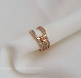 انگشتر گره جواهری ژوپینگ | انگشتر زنانه | Juping Knot Ring | درچیدا اکسسوری