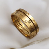 بنگل کارتیه لاو استیل طلایی | بنگل زنانه | Gold Steel Bangle | درچیدا اکسسوری