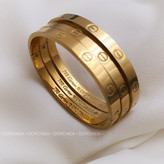 آنلاین بنگل کارتیه لاو استیل طلایی | بنگل زنانه | Gold Steel Bangle | Dorchida Accessories