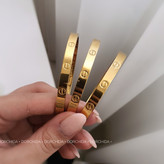 خرید بنگل کارتیه لاو استیل طلایی | بنگل | Gold Steel Bangle | فروشگاه آنلاین درچیدا