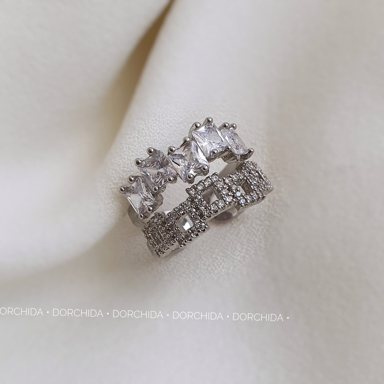 انگشتر جواهری فول نگین | انگشتر زنانه | Full Gemstone Ring | درچیدا اکسسوری