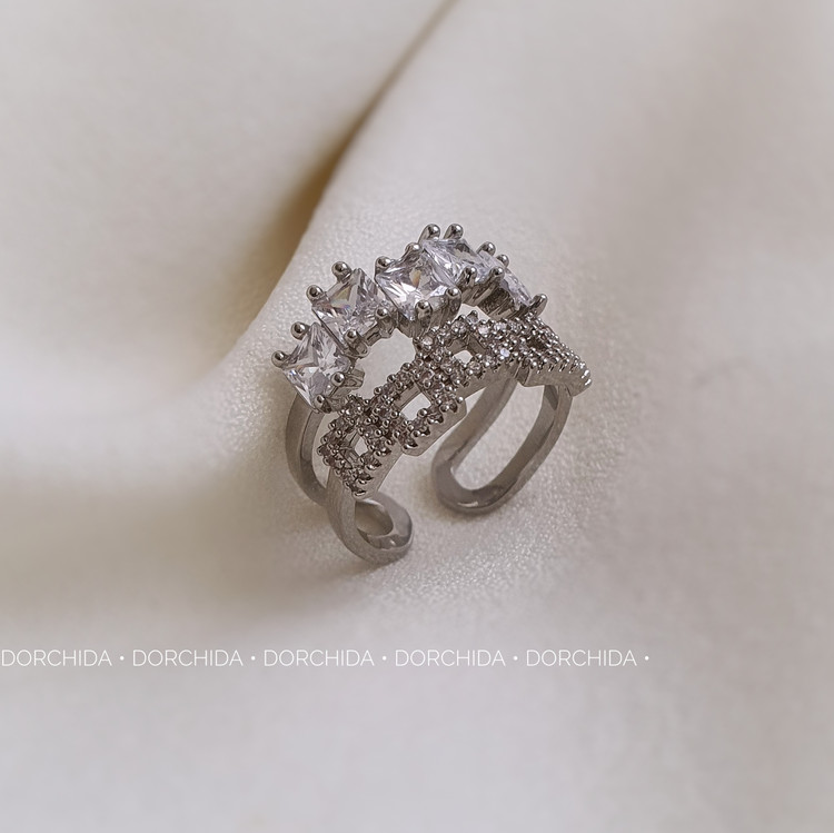 خرید انگشتر جواهری فول نگین | انگشتر جواهری | Full Gemstone Ring | فروشگاه درچیدا