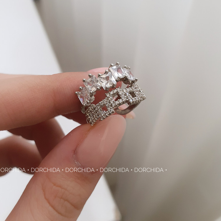 انگشتر جواهری فول نگین | انگشتر مجلسی | Full Gemstone Ring | اکسسوری درچیدا