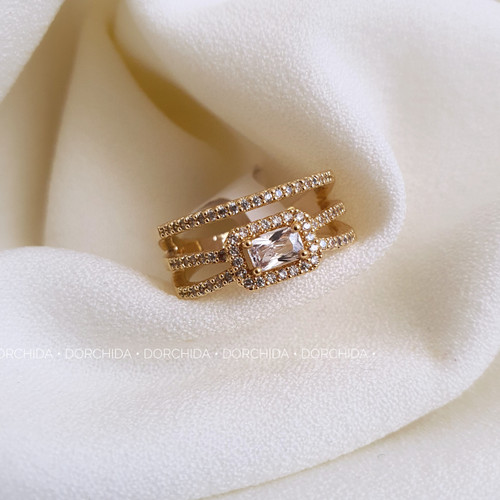 انگشتر جواهری طلایی | انگشتر زنانه | Gold Jewelry Ring | درچیدا اکسسوری