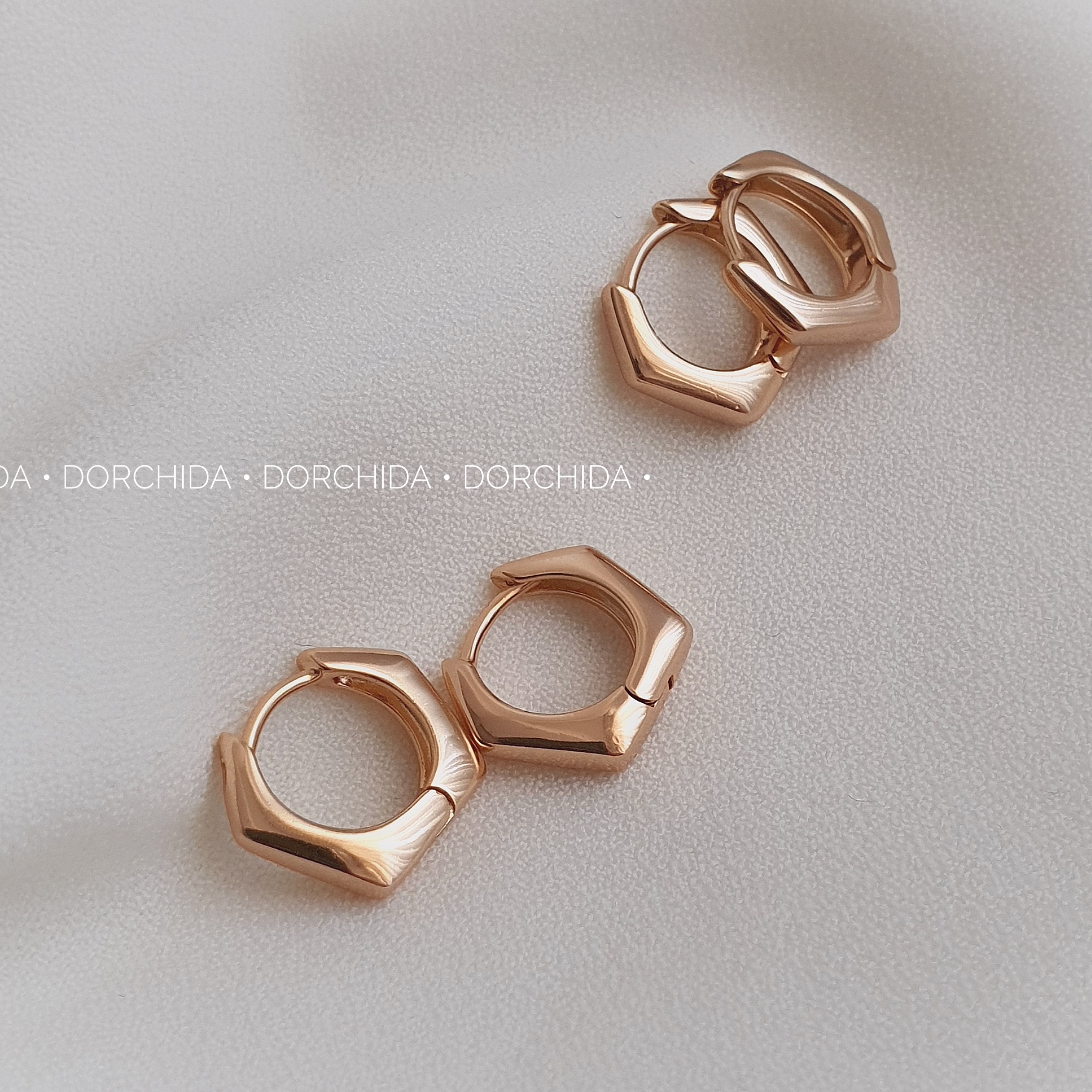 گوشواره پنج ضلعی کوچک ژوپینگ | گوشواره زنانه | Juping Pentagon Earring | درچیدا اکسسوری