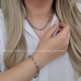 گردنبند و دستبند استیل تیفانی | ست مجلسی | Tiffany Steel Necklace Bracelet | اکسسوری درچیدا