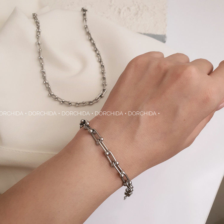 خرید گردنبند و دستبند استیل تیفانی | ست | Tiffany Steel Set | فروشگاه آنلاین درچیدا