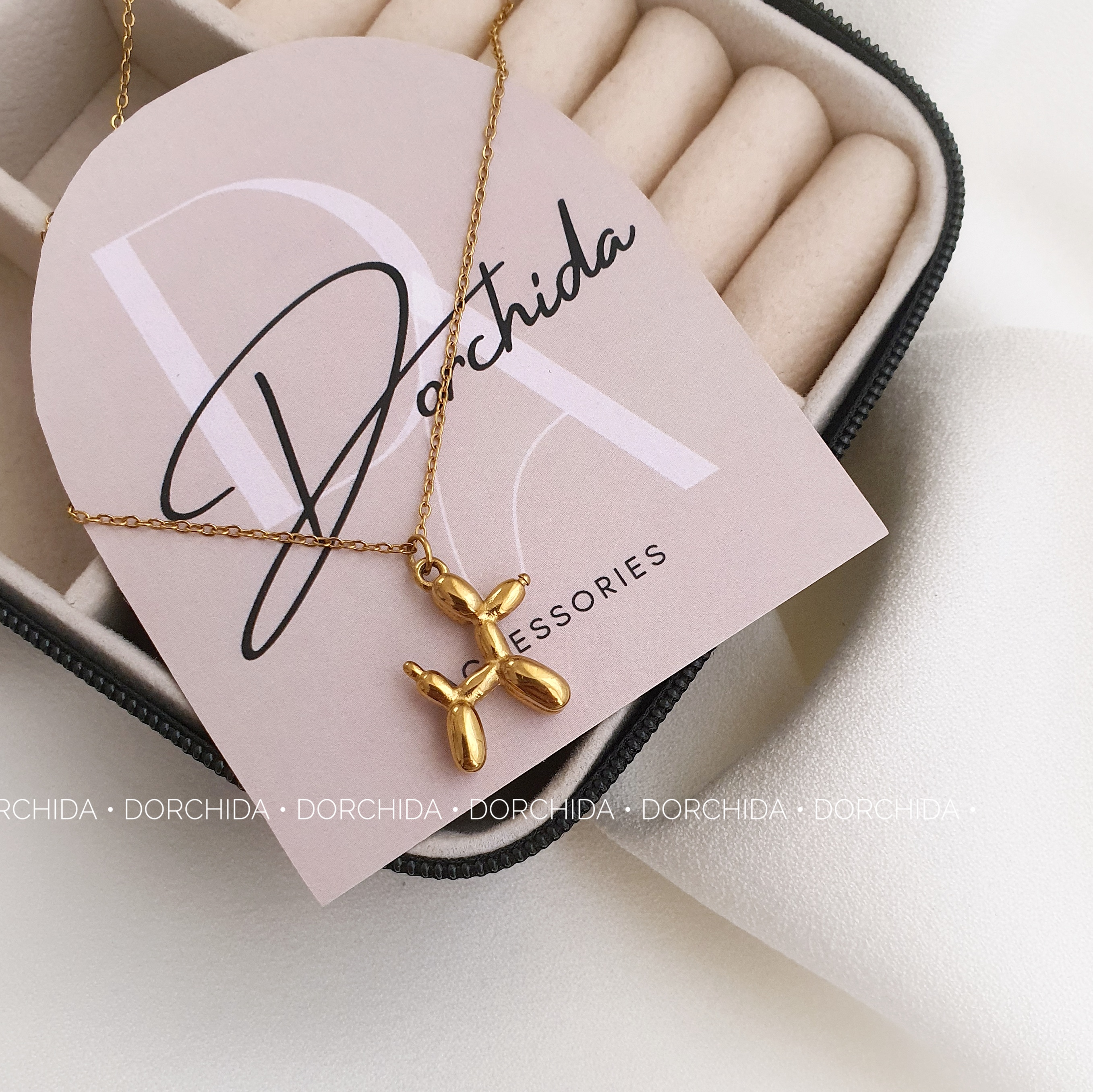 گردنبند استیل بادکنکی | گردنبند زنانه | Steel Balloon Necklace | درچیدا اکسسوری