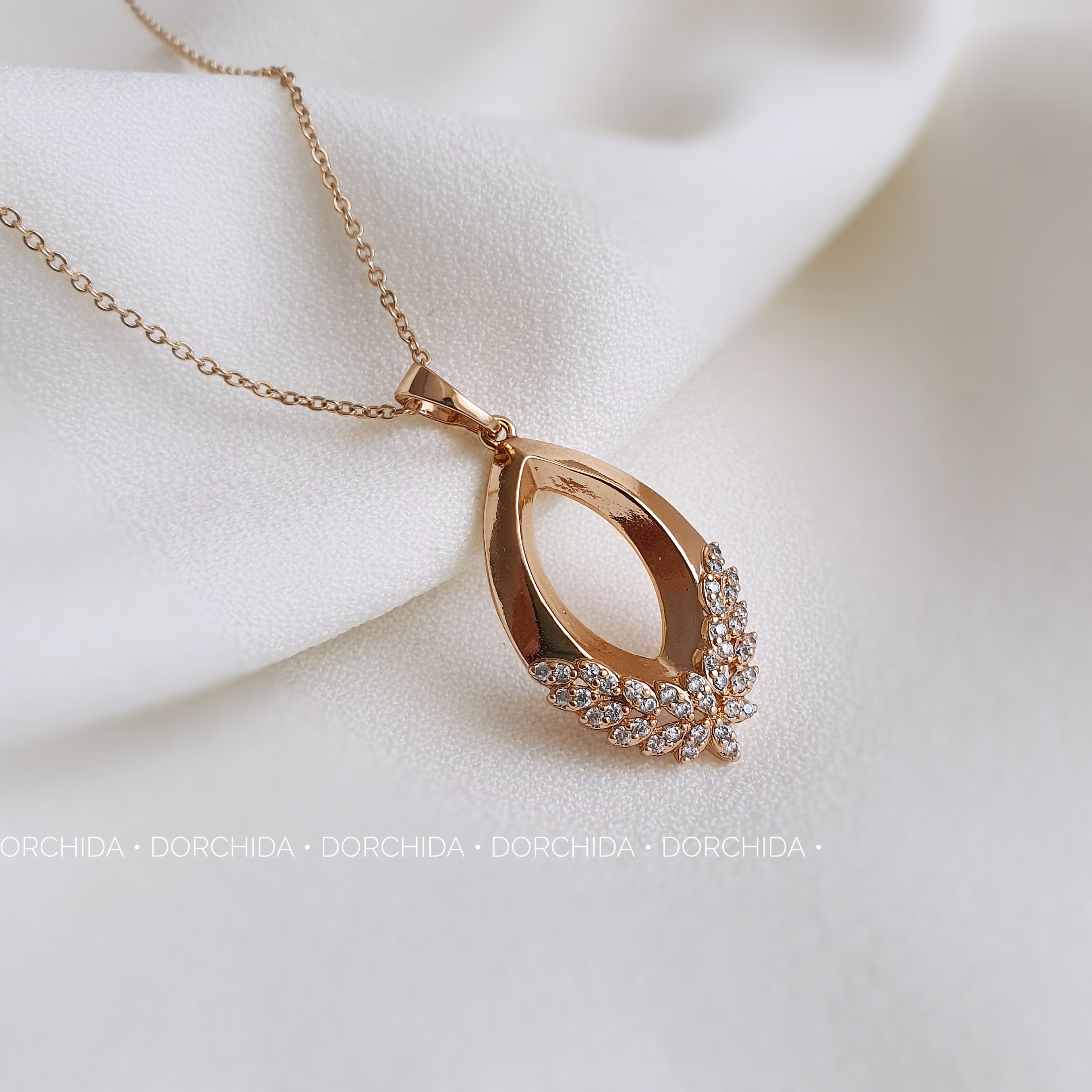 پلاک زنجیر اشکی ژوپینگ | گردنبند زنانه | Juping Teardrop Necklace | درچیدا اکسسوری