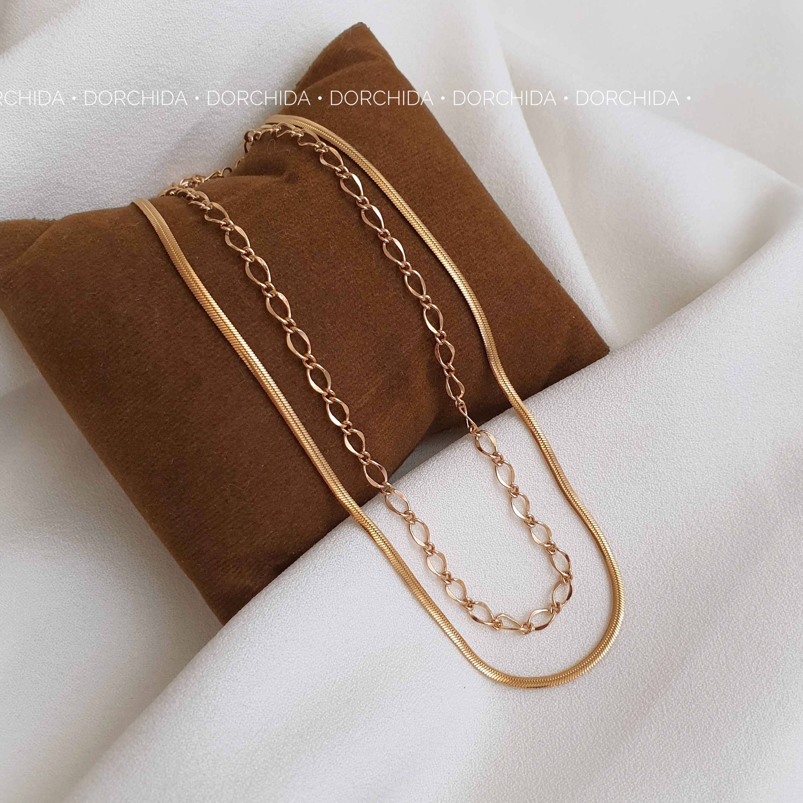 گردنبند ماری و زنجیری ژوپینگ | گردنبند زنانه | Juping Chain Necklace | درچیدا اکسسوری