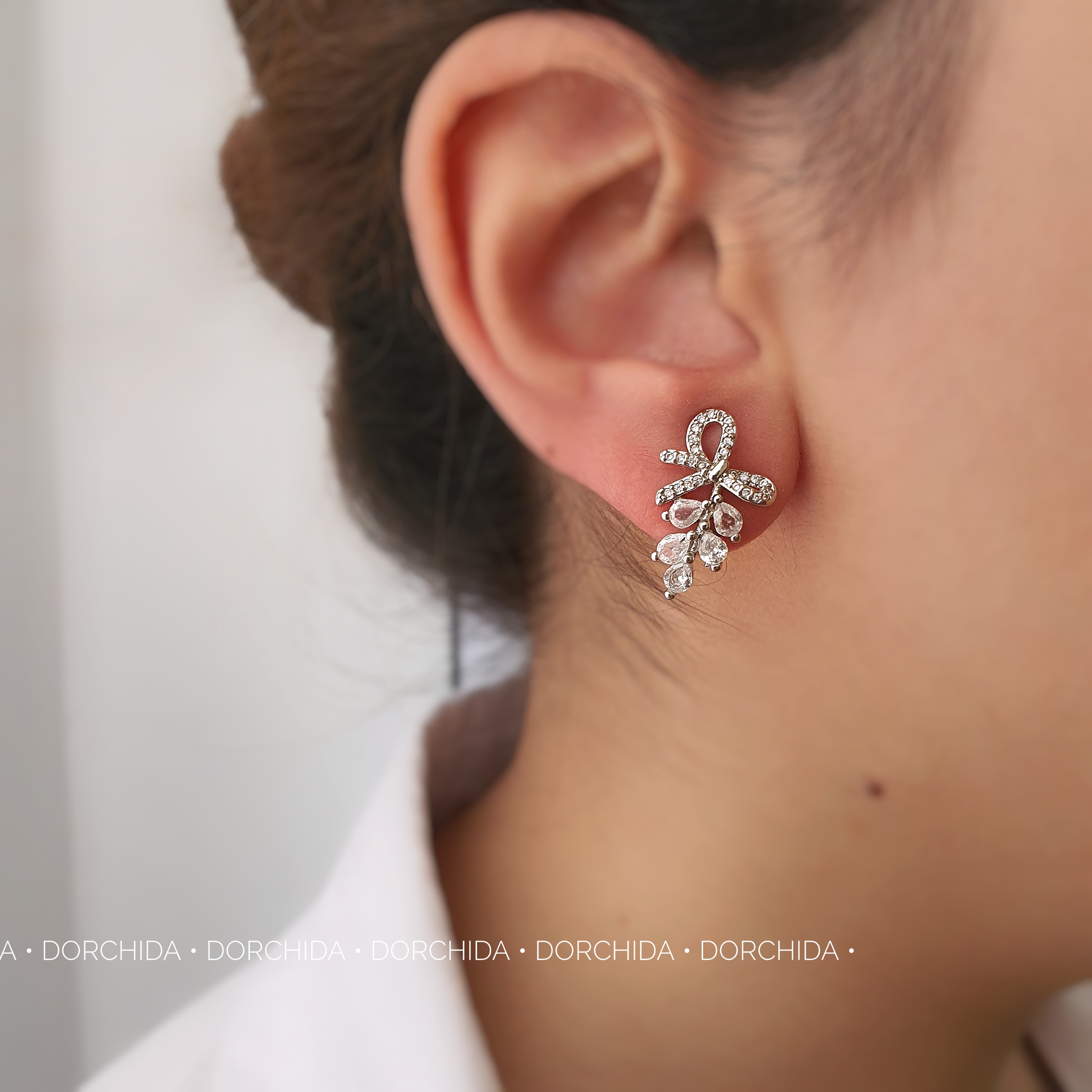 گوشواره جواهری خوشه‌ای | گوشواره زنانه | Cluster Jewelry Earring | درچیدا اکسسوری