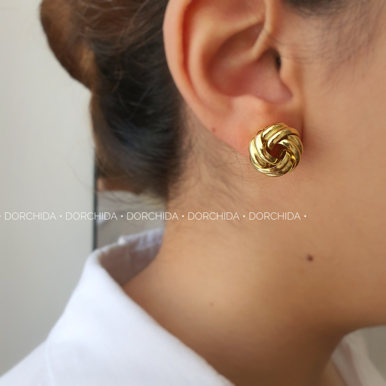 خرید گوشواره پیچ رادیوم | گوشواره رادیوم | Screw Earring Radium | فروشگاه درچیدا