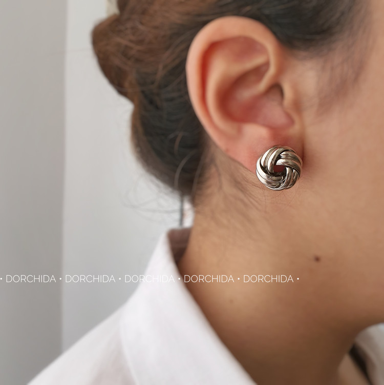 گوشواره پیچ رادیوم | گوشواره مجلسی | Radium Screw Earring | اکسسوری درچیدا
