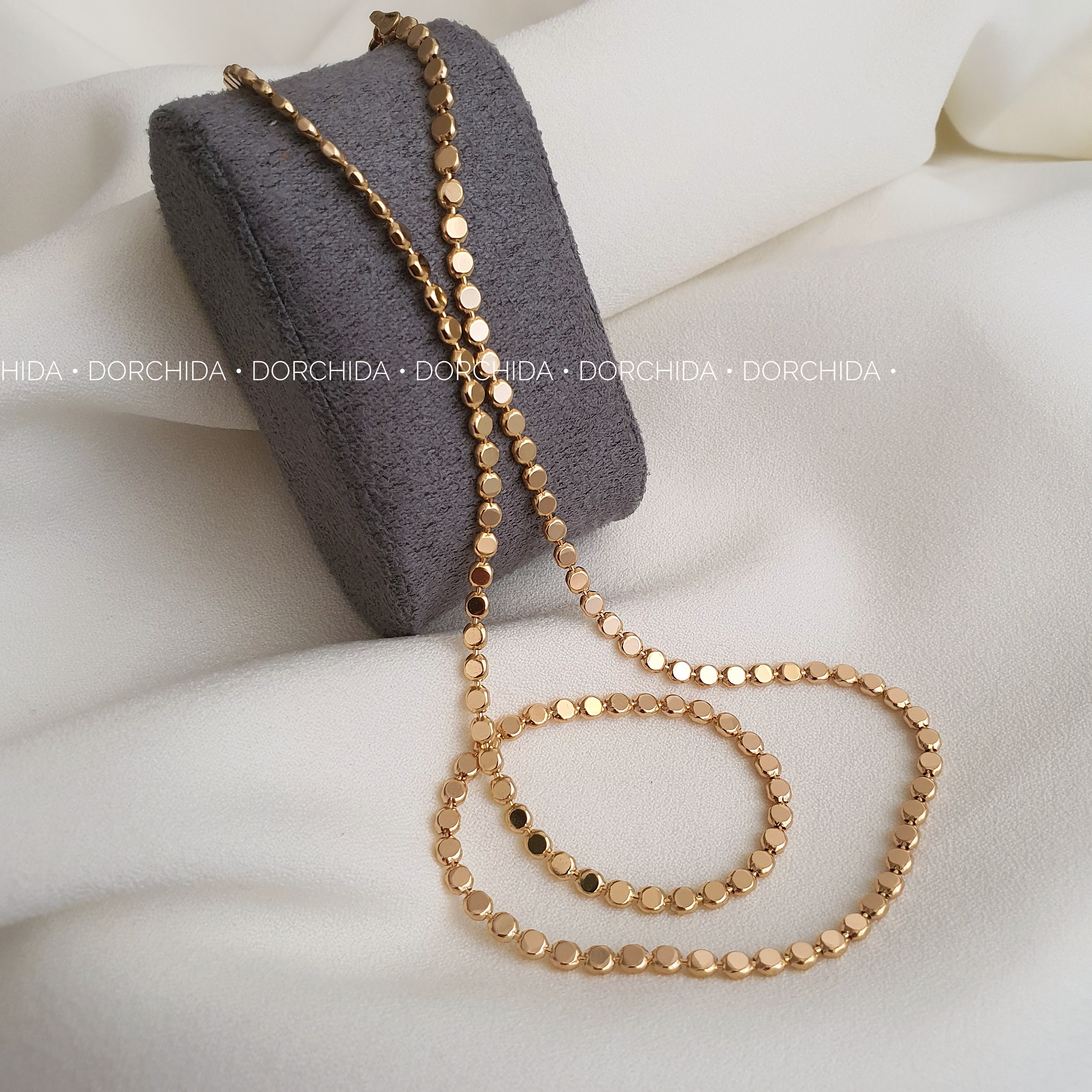 زنجیر سکه ای ژوپینگ ۵۰ سانت | گردنبند زنانه | Juping Coin Chain Necklace | درچیدا اکسسوری